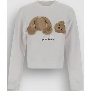 Palm Angels Women's White Bear Fitted